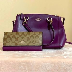 Plum Coach Bag